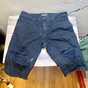 Rude - men’s ripped jeans shorts